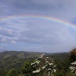 rainbow in San Ramon Costa Rica from porch of house for sale